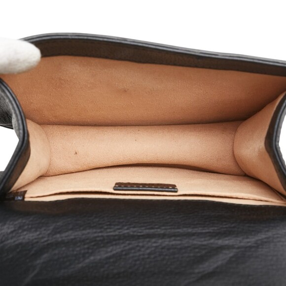GUCCI Authentic Black Leather Shoulder Bag - Picture 10 of 16